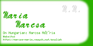 maria marcsa business card